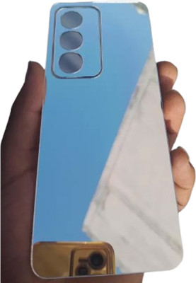Mokteck OPPO A3 PRO 5G SILVER_Glossy Glass Finish Back Panel Skin with Logo Mobile Skin(Silver)