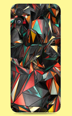 SkinoMania Samsung Galaxy F14 5G Mobile Skin(Multicolor polygon-red)