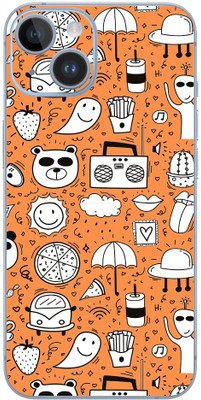 FCS iPhone 14 Plus Printed Back skin Mobile Skin(Yellow Pattern Skin)