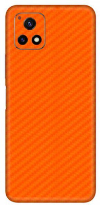 Vcare GadGets Fiber Carbon Orange vivo Y72 5G Mobile Skin(Fiber Carbon Orange)