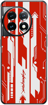 FCS OnePlus 11 5G Printed Back Skin: Cyber Punk Red Mobile Skin(Cyber Punk Red Skin)