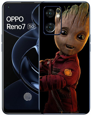 FCS Oppo Reno7 5G Printed Back Skin: Baby Groot Mobile Skin(Baby Groot Skin)