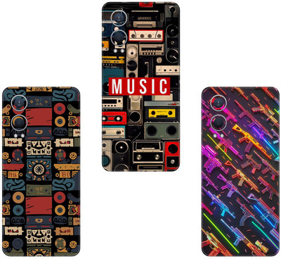 wrap craft TECNO SPARK 8 PRO COMBO(PACK OF 3)Camera&Back Protector Premium Vinyl Mobile Skin(Multicolor)
