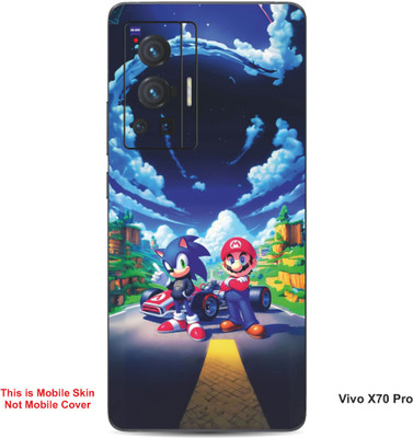 VYBE The Smart Choice Vivo X70 Pro Sonic & Super Mario Embossed Mobile Skin(Blueberry B11)