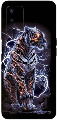 yug emporium OPPO A55 4G 3D BLACK PANTHER DESIGN PATTERN THEME BACK SKIN STICKERS Mobile Skin(Black)