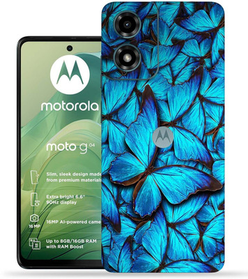 OggyBaba Moto G04 Mobile Skin(Butterfly Blue)