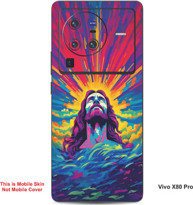 VYBE The Smart Choice Vivo X80 Pro Art Embossed Mobile Skin(Lightning Yellow 15)
