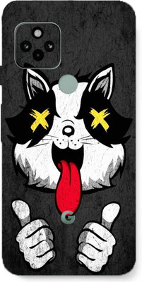 AsSkin Google Pixel 5 Mobile Skin(Ultra Super Crazy Cat With High Matte Finish.)