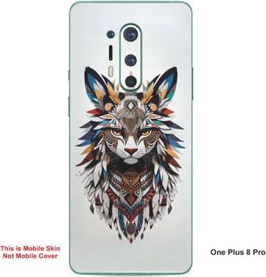 VYBE The Smart Choice One Plus 8 Pro Cat Embossed Mobile Skin(Multi Colour 24)