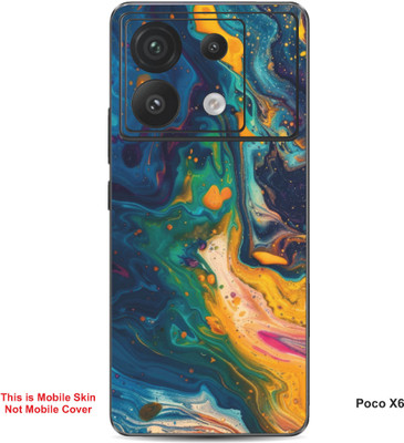 VYBE The Smart Choice Poco X6 Art Embossed Mobile Skin(Denim 1)