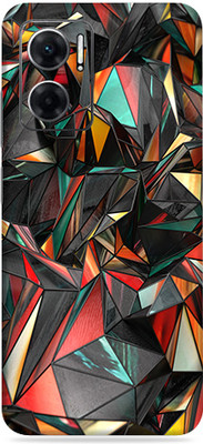 SkinoMania Redmi 11 Prime(5G) Mobile Skin(Multicolor Red Polygon)