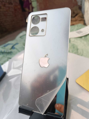 TWUAOP OPPO F21S PRO 4G MIRROR BACK PANNEL ACRYLIC SHEET Mobile Skin(Silver)