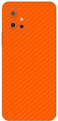 Vcare GadGets Fiber Carbon Orange vivo T1 5G Mobile Skin(Fiber Carbon Orange)