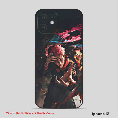 VYBE The Smart Choice iPhone 12 Gojo Embossed Mobile Skin(Black Carrot Orange 21)