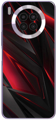 FCS Huawei nova 8i Printed Back skin Mobile Skin(Red Black Texture)