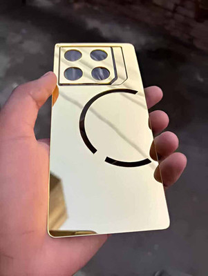 MOKPLZ INFINIX GT 20 PRO MOBILE SKIN GOLDEN MIRROR BACK PANNEL ACRYLIC SHEET Mobile Skin(GOLDEN)