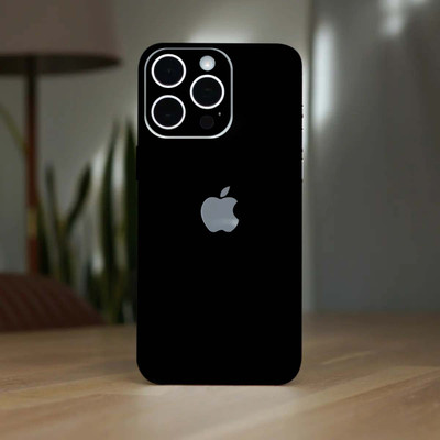 TJ CREATION Apple iPhone 15 pro Mobile Skin(Ulltra Super Black Matte Skin With High Matte Finish., Mobile Skin (Back+Side+Camera))