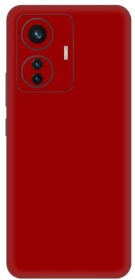 Vcare GadGets iQOO Z6 Red Matte Back Side Premium Mobile Skin(Red Matte)