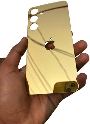 TWUAOP SAMSUNG GALAXY A14 5G MOBILE SKIN ACRYLIC SHEET MIRROR BACK PANNEL APPLE LOGO Mobile Skin(Gold)