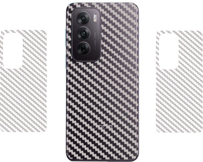 SHIVATRIX OPPO RENO 12 PRO 5G::, 3D CARBON FIBER BACK LAMINATION, (PACK OF 2) Mobile Skin(Transparent)