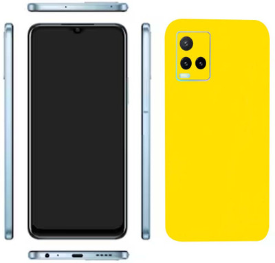 Pochanki Vivo Y33t Mobile Skin(Bright Yellow Matte Skin With Glossy Matte Finish.)