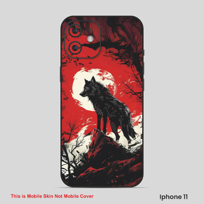 VYBE The Smart Choice iPhone 11 Wolf Embossed Mobile Skin(Persian Red 9)