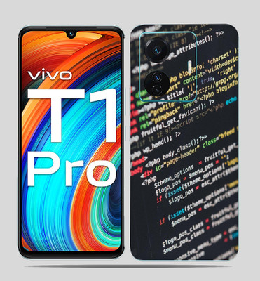 SkinoMania Vivo T1 Pro (5g) Mobile Skin(Coding Multicolor Mobile skin)