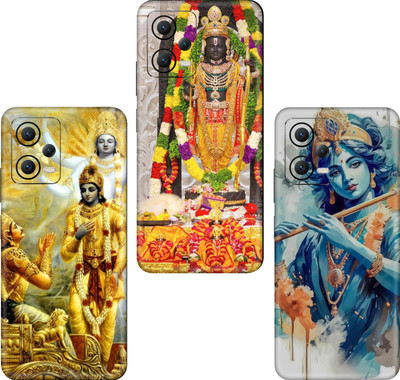 wrap craft POCO X5 PRO 5G(PACK OF 3)Camera&Back Protector Premium Vinyl Mobile Skin(Multicolor)