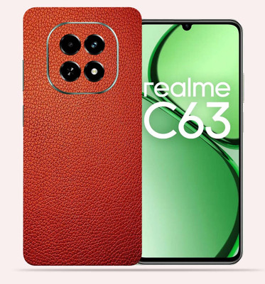 OggyBaba Realme C63 5g Mobile Skin(Red Leather)