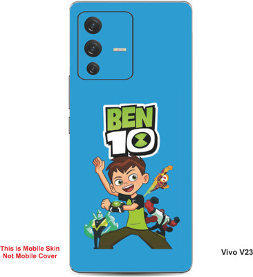 VYBE The Smart Choice Vivo V23 Ben 10 Embossed Mobile Skin(Curious Blue B18)
