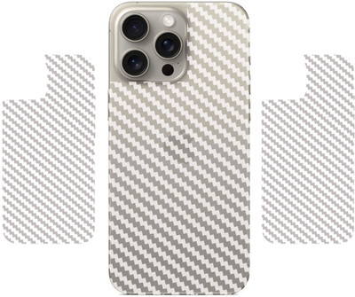 SCREENIX APPLE IPHONE 15 PRO MAX || 3D CARBON FIBER ULTRA-THIN BACK LAMINATION || Mobile Skin(TRANSPARENT)