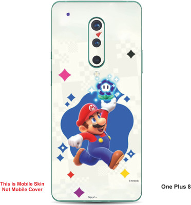 VYBE The Smart Choice One Plus 8 Super Mario Embossed Mobile Skin(Mid Blue 17)