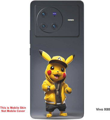 VYBE The Smart Choice Vivo X80 Pokemon Embossed Mobile Skin(Banana Yellow B12)