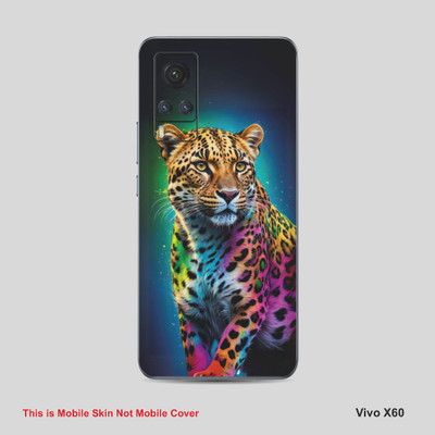 VYBE The Smart Choice Vivo X60 Leopard Mobile Skin Mobile Skin(Venice Blue, Multi Color A5)