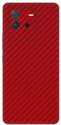 Vcare GadGets iQOO Neo 6 5G Fiber Carbon Red Back Side Premium Mobile Skin(Fiber Carbon Red)