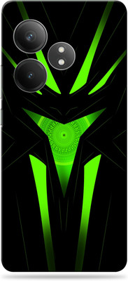 SkinoMania Realme GT 6T Mobile Skin(Black Green Abstract)