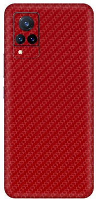 Vcare GadGets Fiber Carbon Red vivo V21 5G Mobile Skin(Fiber Carbon Red)