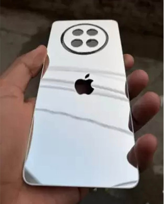 Mokteck POCO C75 5G Silver Mirror Finish Back Panel Mobile Skin(Silver)