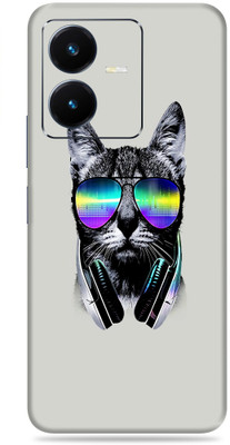 SkinoMania Vivo Y22 Mobile Skin(Multicolor Cool Cat)