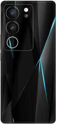 Vcare GadGets Black Abstract Light Blue Vivo V29 5G Mobile Skin(Multicolor)