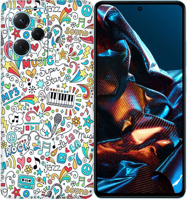 SkinoMania POCO X5 Pro 5G Mobile Skin(Multicolor Music-Graffiti)