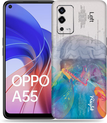 SkinoMania Oppo-A55 Mobile Skin(Multicolour Brain Art)