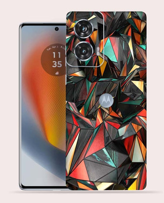 OggyBaba Motorola Edge 50 Fusion 5g Mobile Skin(Polygon Red)