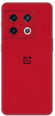 Vcare GadGets One Plus 10 Pro 5G Skin Back Side With Camera Protection High Quality Premium Mobile Skin(Leather Red)