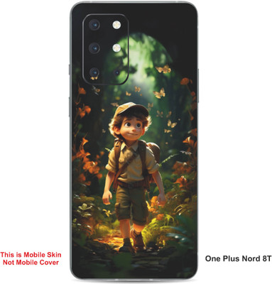 VYBE The Smart Choice One Plus Nord 8T Animated Little Boy Mobile Skin(Light Moss Green 29)