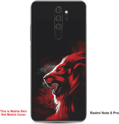 VYBE The Smart Choice Redmi Note 8 Pro Wolf Embossed Mobile Skin(Red & Black 14)