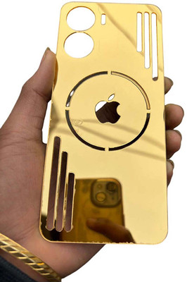 TWUAOP VIVO Y16, VIVO Y56 5G, VIVO T2X 5G, MIRROR BACK PANNEL ACRYLIC SHEET Mobile Skin(Gold)