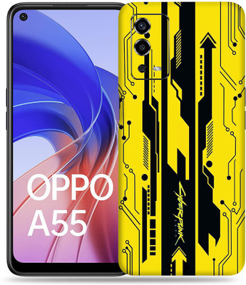 SkinoMania Oppo-A55 Mobile Skin(Dark Yellow CYber)