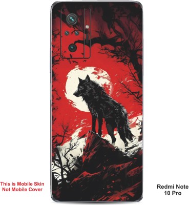 VYBE The Smart Choice Redmi Note 10 Pro Wolf Embossed Mobile Skin(Persian Red 18)