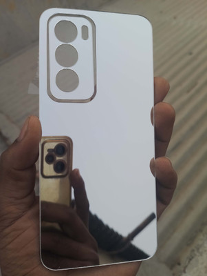 MOKPLZ OPPO RENO 12 PRO 5G SILVER MIRROR BACK PANNEL Mobile Skin(Silver)